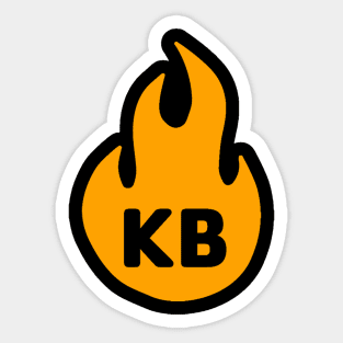 KB flame (front only) Sticker